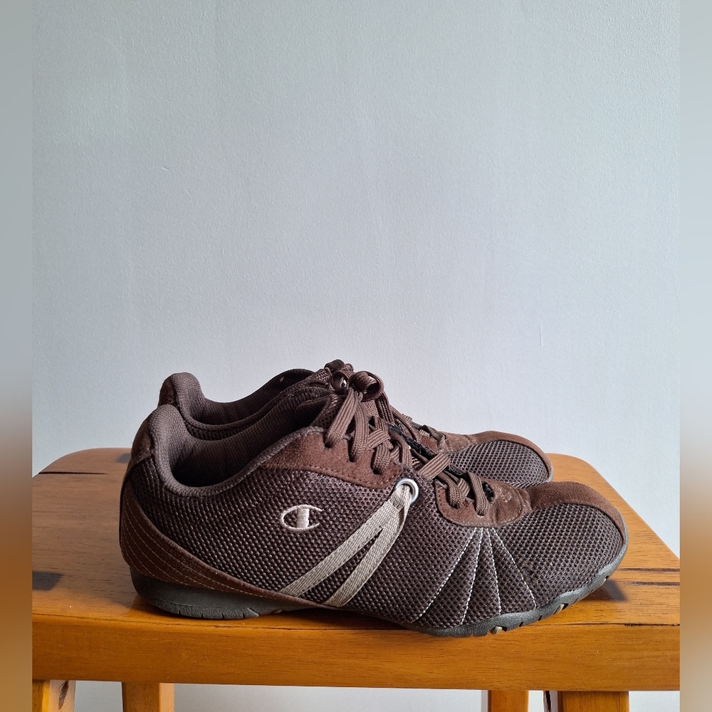 Vintage Champion Brown Trainers Sneakers Size 9.5 Wide